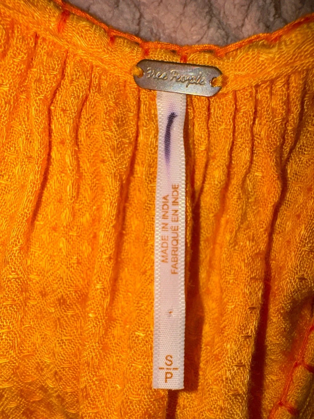 Free People Southset Matching Top & Shorts Set Orange Size Small